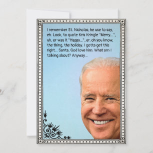 Festividades Cartão de Férias Biden Personalizável