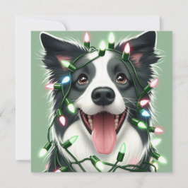 Festividades Cartão de Férias Bordercollie Plano