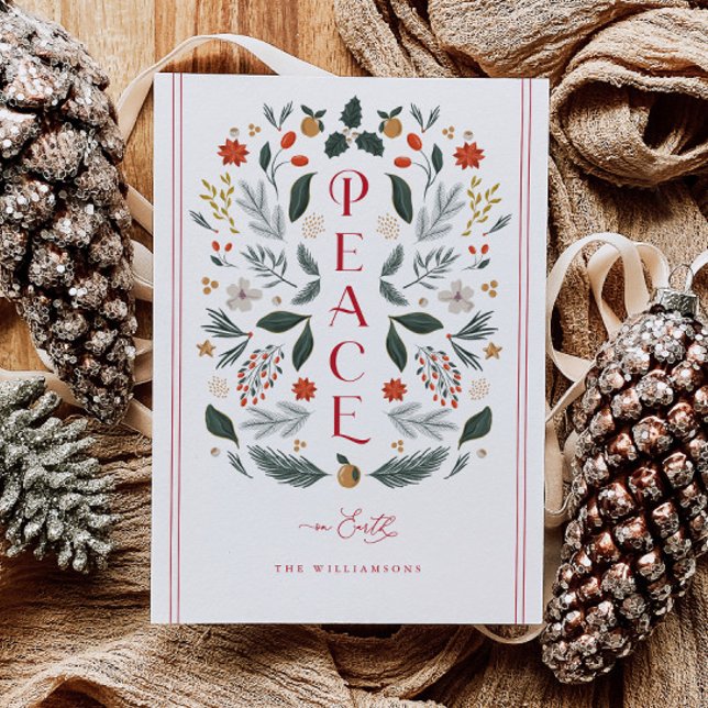 Festividades Cartão de Férias Botânicas para o Natal na Terra (Criador carregado)