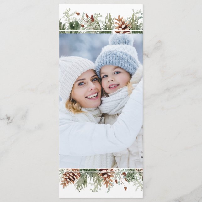 Festividades Cartão de Férias Botânico Fotográfico (Frente)