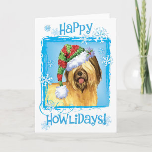 Festividades Cartão de Férias Briard Feliz Howlidays