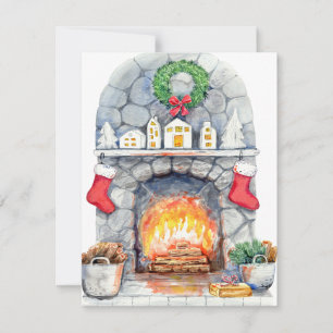 Festividades Cartão de Férias By The Fire Flat