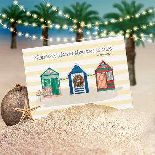Festividades Cartão de Férias Cabines de Praia Desejos Quentes 