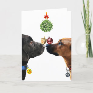Festividades Cartão de Férias Cachorros Sortudos