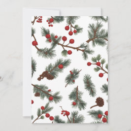 Festividades Cartão de Férias Chato de Coroa da Floresta Clássi