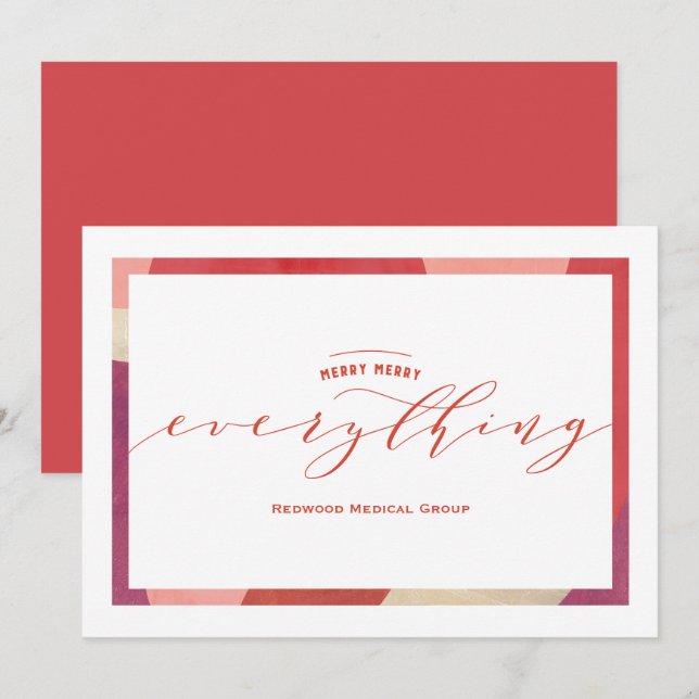 Festividades Cartão de Férias com Borda de Redemoinho (Frente/Verso)