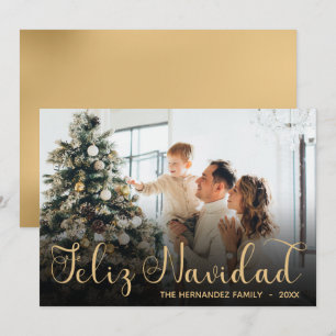 Festividades Cartão de Férias com Foto Feliz Navidad