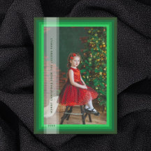 Cartão de Férias com Moldura Verde