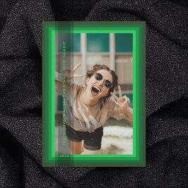 Festividades Cartão de Férias com Moldura Verde