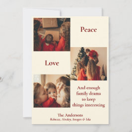 Festividades Cartão de Férias com Três Fotos