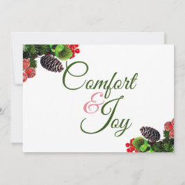 Festividades Cartão de Férias Comfort And Joy Flat