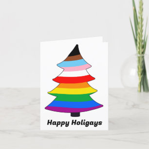 Festividades Cartão de Férias da Árvore de Holigay com ORGULHO 