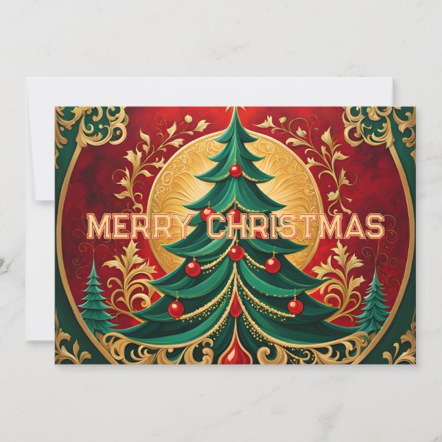 Festividades Cartão de Férias da Árvore de Natal (Frente)