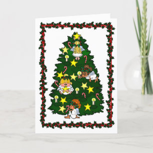 Festividades Cartão de Férias da Árvore de Natal em Anjos