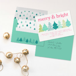 Festividades Cartão de Férias da Árvore de Natal feliz e Brilha