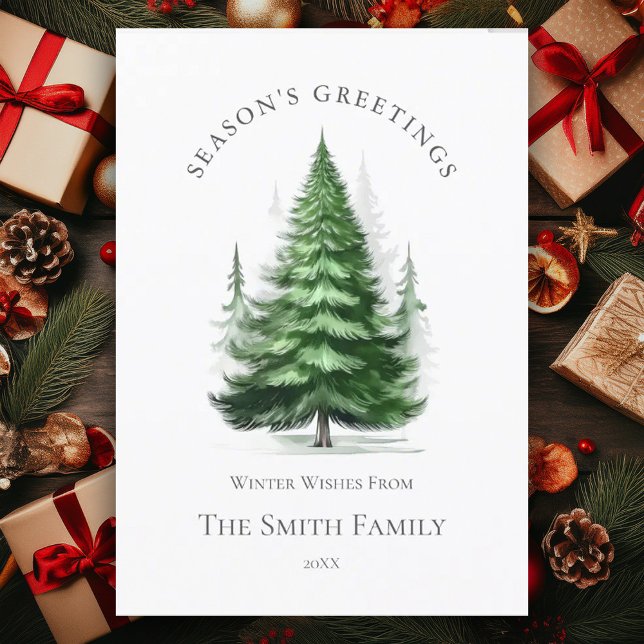 Festividades Cartão de Férias da Árvore de Natal Verde (Criador carregado)