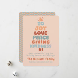 Festividades Cartão de Férias da Árvore de Paz Joy Love