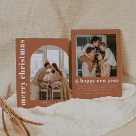 Festividades Cartão de Férias da Família Boho Terracotta Arch