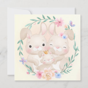Festividades Cartão de Férias da Família Cony Bonito