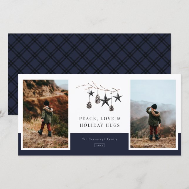 Festividades Cartão de Férias da Família Cozy Nature 2 (Frente/Verso)