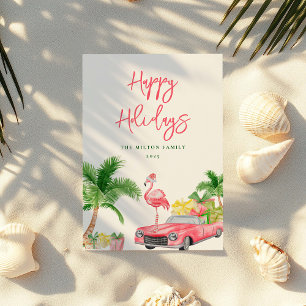 Festividades Cartão de Férias da Família de Natal Tropical Engr