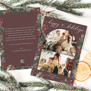 Festividades Cartão de Férias da Família Modern Calliographic 2