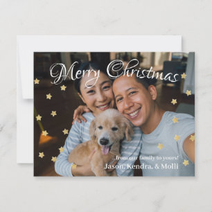 Festividades Cartão de Férias da Família Natal Moderna
