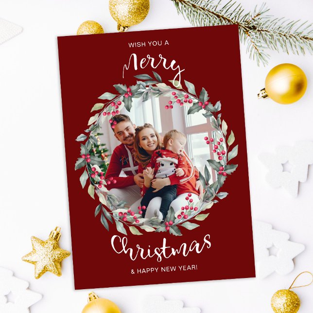 Festividades Cartão de Férias da Família Vermelha Feliz Natal (Criador carregado)