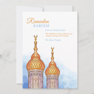 Festividades Cartão de Férias da Mesquita Ramadan Kareem