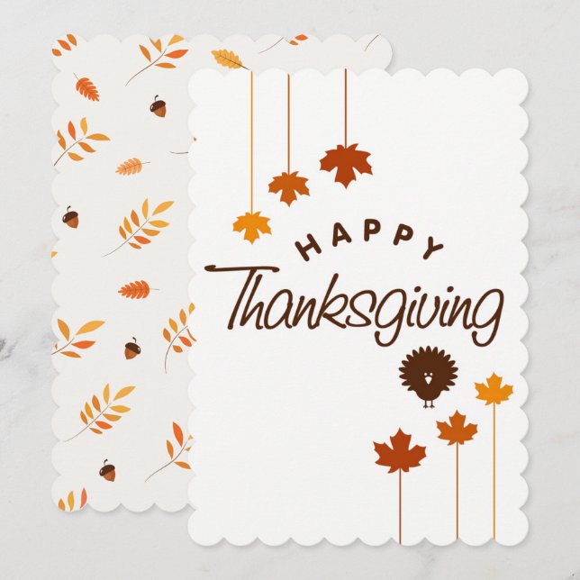 Festividades Cartão de Férias de Ação de Graças (Frente/Verso)