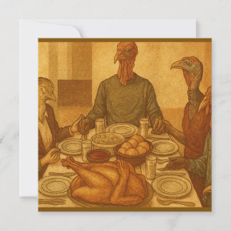 Festividades Cartão de Férias de Ação de Graças de Banquete Fam
