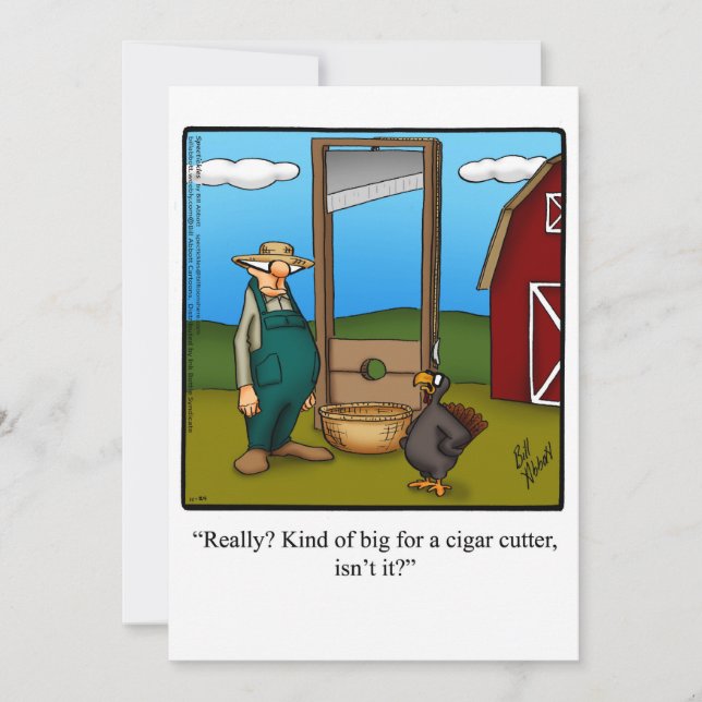 Festividades Cartão de Férias de Ação de Graças Engraçado (Frente)