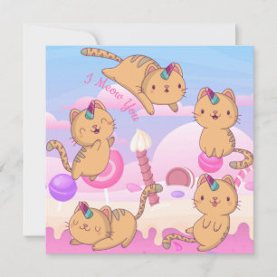 Festividades Cartão de Férias de Amor de Cat