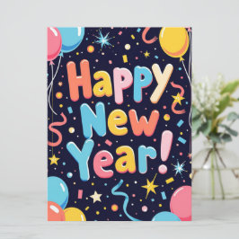 Festividades Cartão de Férias de Ano Novo