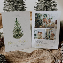 Cartão de Férias de Árvore de Natal Moderno