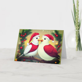 Festividades Cartão de Férias de Aves do Natal