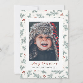 Festividades Cartão de Férias de Berries Botânico