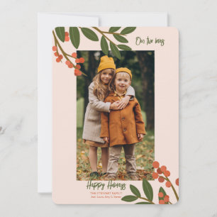 Festividades Cartão de Férias de Berries de inverno