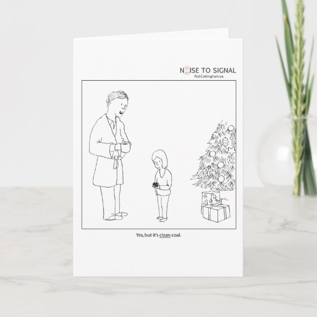 Festividades Cartão de férias de carvão "limpo" (Frente)