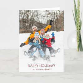 Festividades Cartão de Férias de Cena de Inverno da Família de 