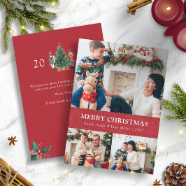 Festividades Cartão de Férias de Colagem de Fotos Feliz Natal