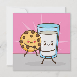 Festividades Cartão de Férias de Comida Kawaii