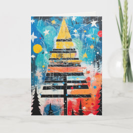 Festividades Cartão de Férias de Design Abstrato
