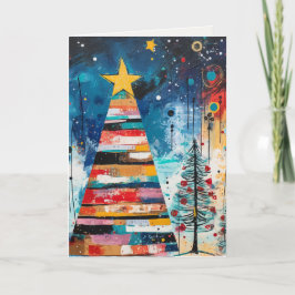 Festividades Cartão de Férias de Design Abstrato