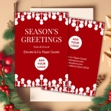 Cartão de férias de empresa minimalista | Logotipo