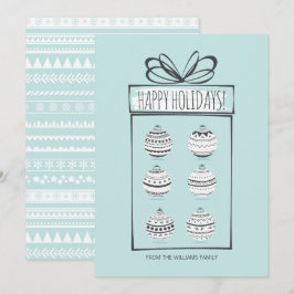 Festividades Cartão de Férias de enfeites de natal