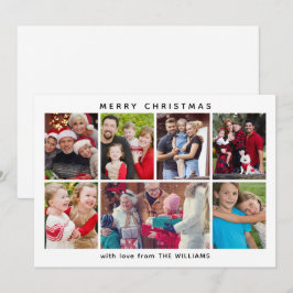 Festividades Cartão de Férias de Família Minimalista com Seis F