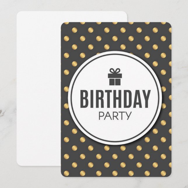 Festividades Cartão de Férias de festa de aniversário (Frente/Verso)