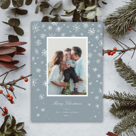 Festividades Cartão de Férias de Floco de Neve Desenhado à Mão