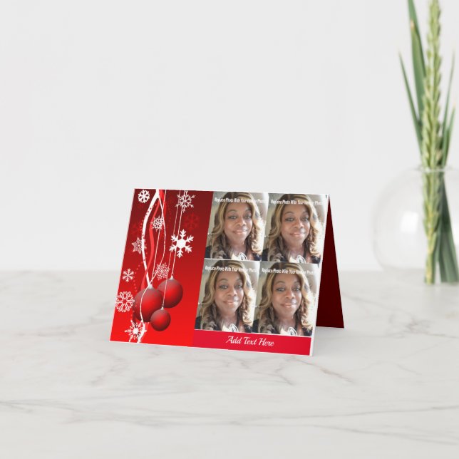 Festividades Cartão de Férias de Foto (Frente)